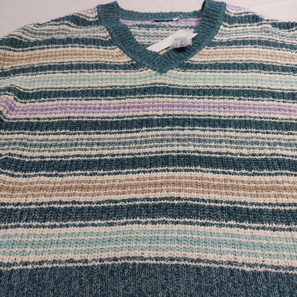 Ricki's V-neck Striped Soft Knit Sweater, Sizes small & medium - Picture 2 of 7